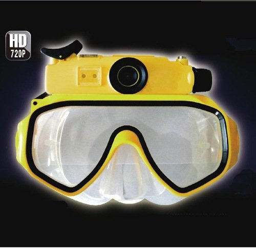 FK-909 High Quality 720P 5.0 Mega Pixels CMOS Diving Mask Camera Waterproof Video Camera Support TF Card Diving... N3