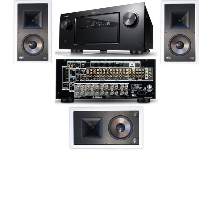 Klipsch KL-7800-THX In-Wall (3 Each)-Denon IN-Command AVR-4520CI A/V- White