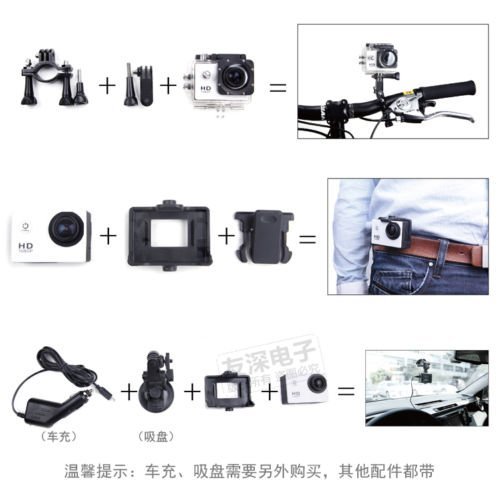WIFI WIRELESS SJ4000 WATERPROOF SPORTS DV 1080P HD VIDEO ACTION CAMCORDER CAMERA N2