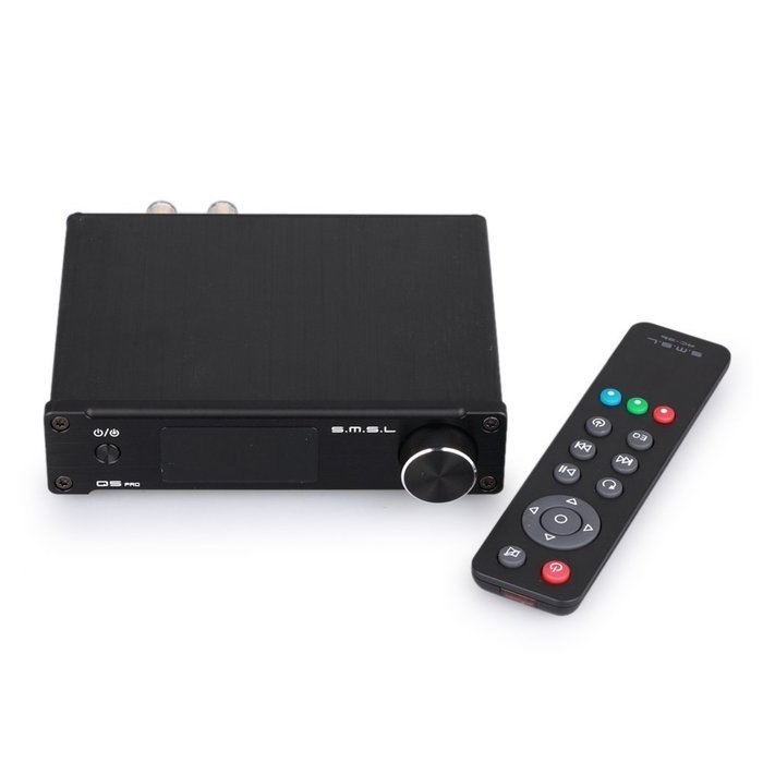 Fisound SMSL Q5 Pro Remote Control Pure Digital HiFi 50W Power Amplifier USB COAX OPTIC Input 192KHZ 44Bit Color... N10