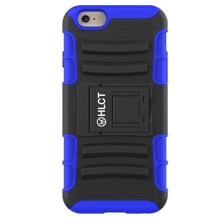 2 iPhone 6S/6 Plus Case, HLCT TWIN PACK Rugged Shock Proof Dual-Layer Case with Built-In Kickstand for iPhone... N8