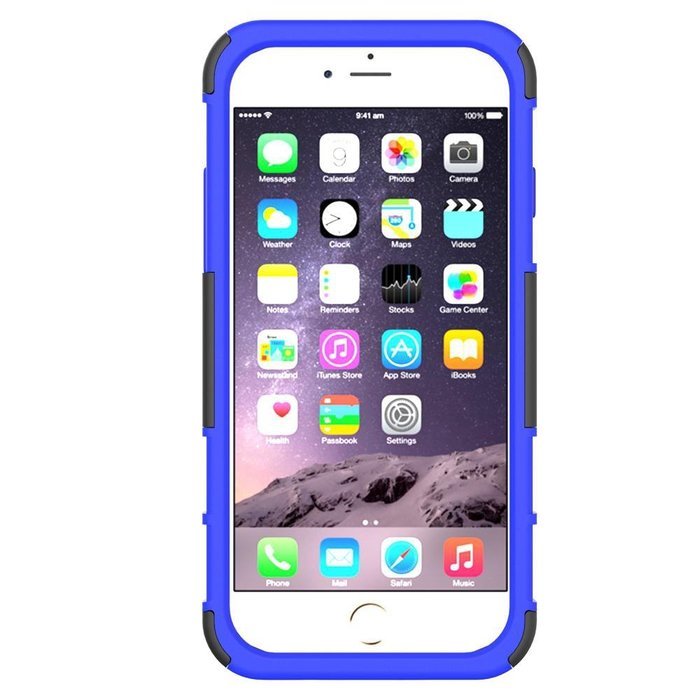 2 iPhone 6S/6 Plus Case, HLCT TWIN PACK Rugged Shock Proof Dual-Layer Case with Built-In Kickstand for iPhone... N9