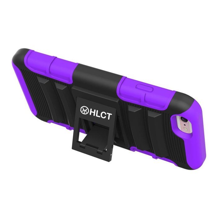 2 iPhone 6S/6 Plus Case, HLCT TWIN PACK Rugged Shock Proof Dual-Layer Case with Built-In Kickstand for iPhone... N12