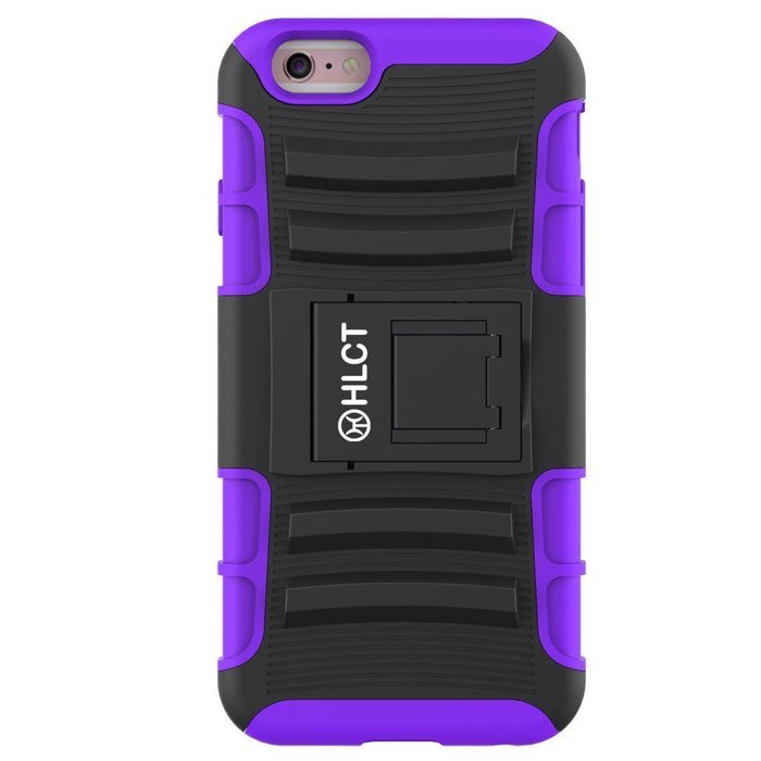 2 iPhone 6S/6 Plus Case, HLCT TWIN PACK Rugged Shock Proof Dual-Layer Case with Built-In Kickstand for iPhone... N13