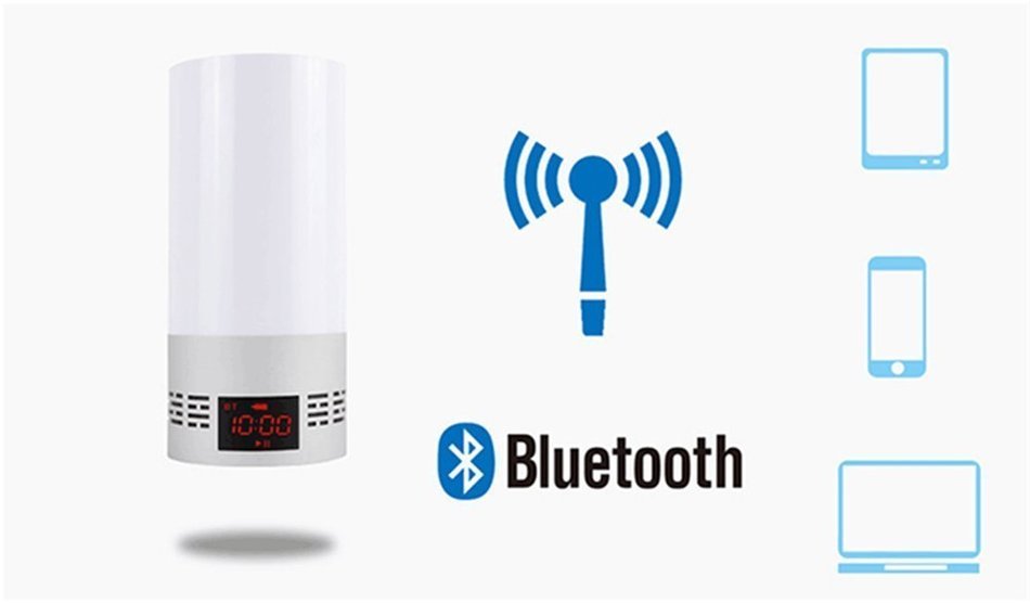 MagiMent Wireless Bluetooth Speakers with Smart Touch LED Mood Lamp Alarm Clock Muisc Player Hands-Free Calls... N4