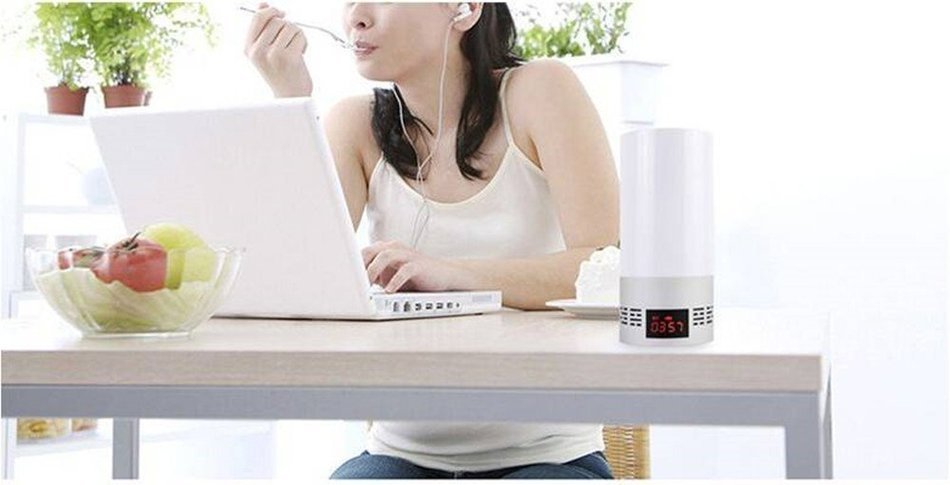 MagiMent Wireless Bluetooth Speakers with Smart Touch LED Mood Lamp Alarm Clock Muisc Player Hands-Free Calls... N6