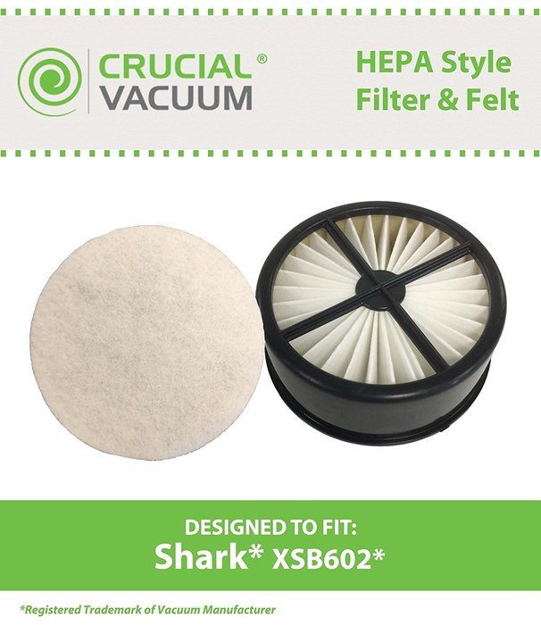 Shark HEPA Style Filter & Felt Filter, Part # XSB602, Fits EP602, EP602F, EP602H, EP602W, EP603, EP603H, EP6312H... N3