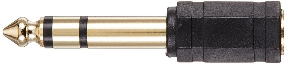 6.35mm Stereo Plug to 3.5mm Stereo Jack Adaptor, Gold Plated 3 Pack