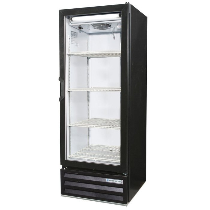 Beverage-Air LV12-1-B-LED LumaVue 24" One Section Refrigerated Glass Door Merchandiser with LED Lighting 12 cu.ft...