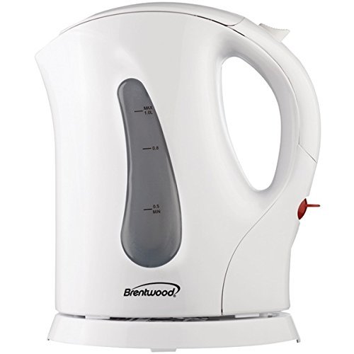 New BRENTWOOD KT-1610 1L Cordless Plastic Tea Kettle