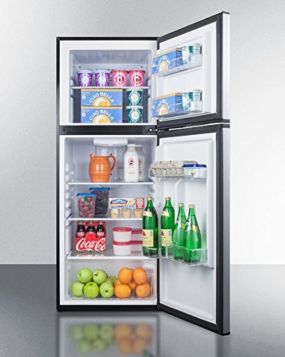 Summit FF1077SS 24" Top Freezer Refrigerator with 9.8 cu. ft. Capacity Frost Free Operation Adjustable Glass Shelves... N4