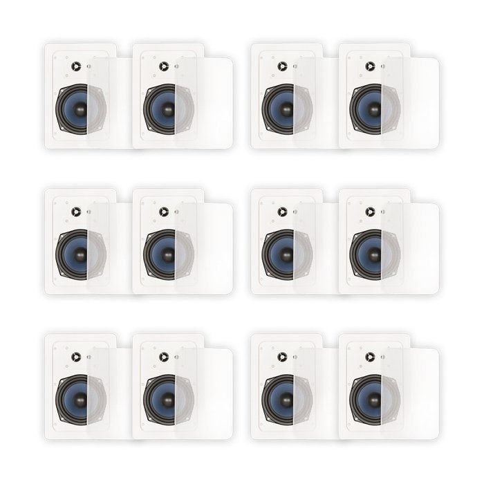 Blue Octave RW53 In Wall Speakers 3 Way Home 3360 Watts New 6 Pair Pack RW53-6PR