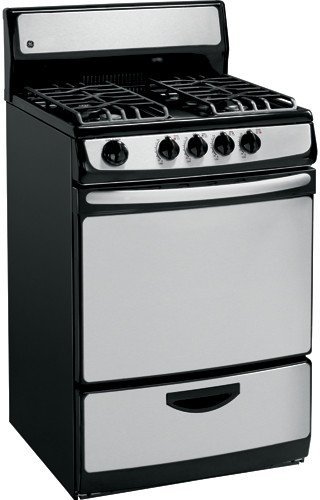 GE JGAS02SENSS 24" Stainless Steel Gas Open Burner Range