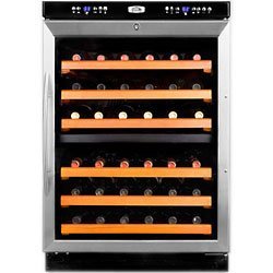 Summit : SWC530LBI 24 Under-Counter Dual Zone Wine Cellar with 46-Bottle Capacity N3