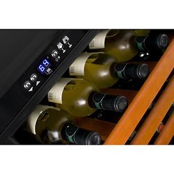 Summit : SWC530LBI 24 Under-Counter Dual Zone Wine Cellar with 46-Bottle Capacity N4