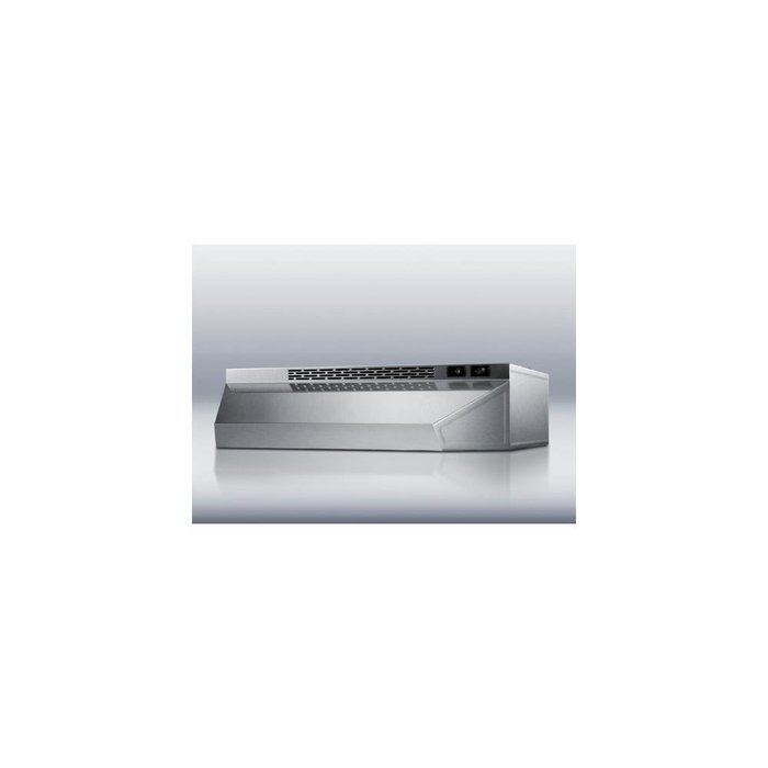 H1718SS 18" wide ductless range hood in stainless steel finish