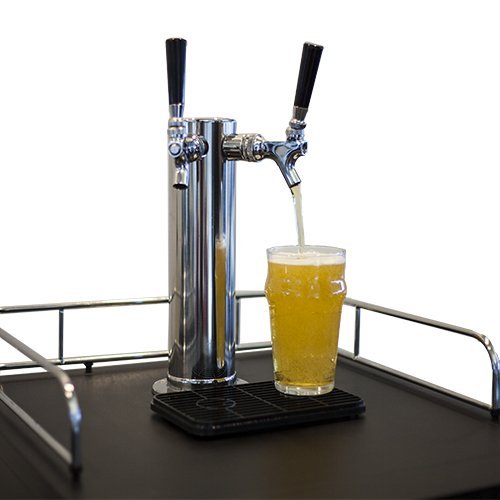 Edgestar Ultra Low Temp Home Brew Dual Tap Kegerator with Kegs - Black