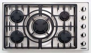 Capital Maestro Series MCT365GS-N 36" Natural Gas Cooktop with 5 Sealed Burners Indicator Lights Reversible Central...