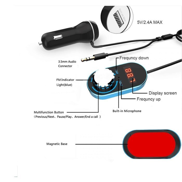 AGPtek Mini Bluetooth Receiver Portable Car Kit CSR 4.1 A2DP Wireless Adapter Music receiver N35