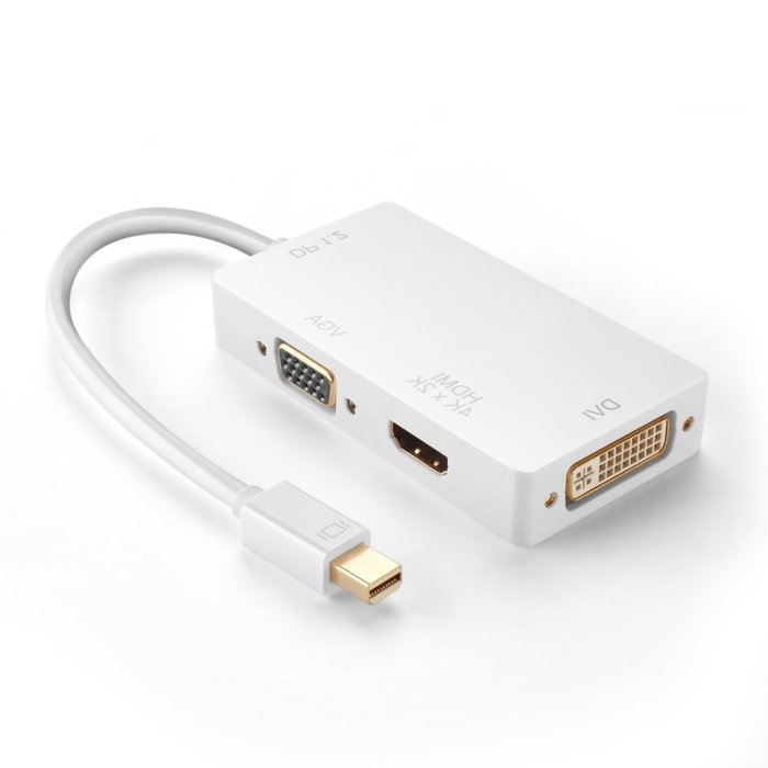 TNP Mini DisplayPort to HDMI 4K / DVI / VGA Adapter 1080P 4K 2K UHD Ultra HD High Resolution Ready Video Audio... N8
