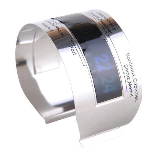 RYBACK Stainless Steel Wine Bottle Thermal Band Thermometer Cuff Style for Kitchen Bar N4