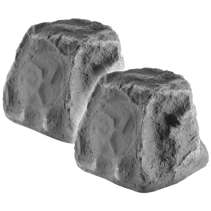 OSD Audio RX550 5.25-inch 2-Way Outdoor 100-Watt Rock Speaker Pair, White Granite N3