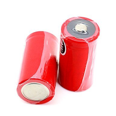 BuW 2pcs AW IMR 18350 3.7V 700mAh High Drain Rechargeable Lithium Batteries Set (2.6WH) Red N3