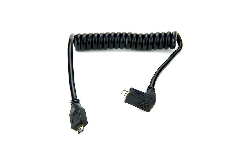 Atomos Right-Angle Micro to Micro HDMI Coiled Cable (11.8-17.7") N3