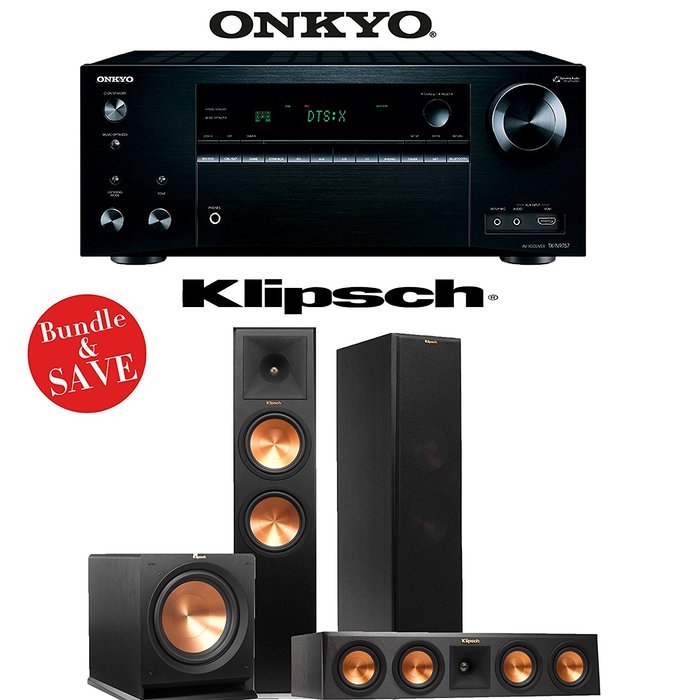 Onkyo TX-NR757 7.2-Channel Network A/V Receiver + Klipsch RP-280F + Klipsch RP-440C + Klipsch R-112SW - 3.1 Reference...