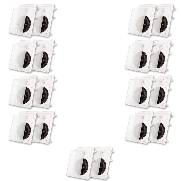 Acoustic Audio MT6 In Wall 6.5" Speaker 9 Pair Pack 2 Way Home Theater 4500 Watt MT6-9PR