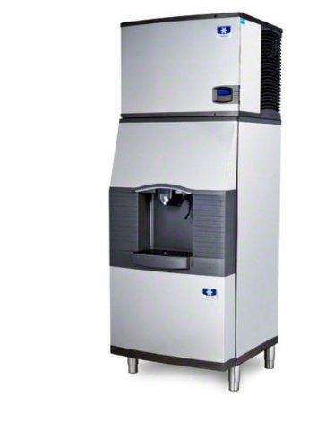 Manitowoc IY-0606W-SFA-291 700 Lb Water-Cooled Half Cube Ice Machine w/ SFA-291 Hotel Dispenser