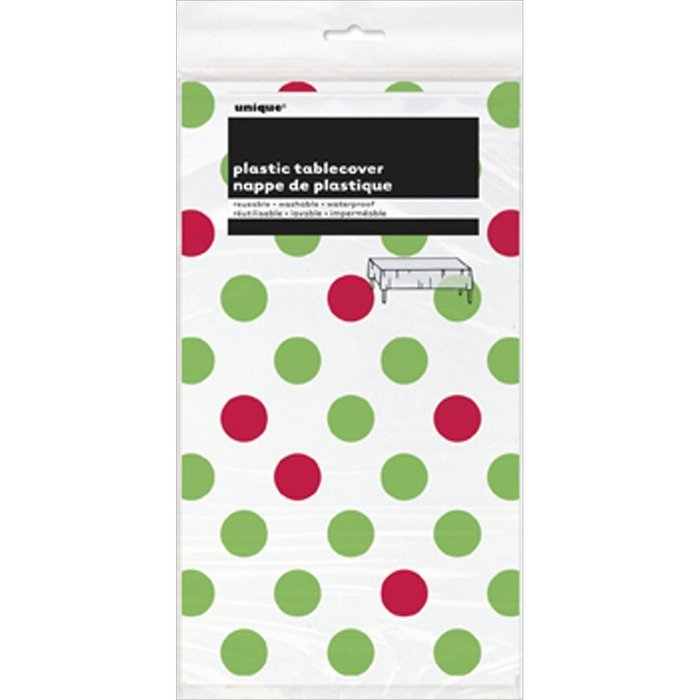 Red and Green Polka Dot Holiday Cupcake Kit for 24 N25