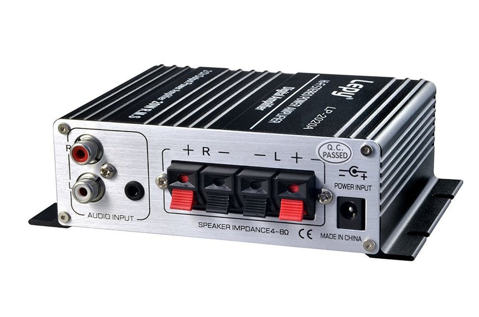 HuanX35 Lepy LP-2020A Audio Amplifier 2x20W Digital Mini Hi-Fi Stereo Power Amplifier With Power Adapter(Black) N7