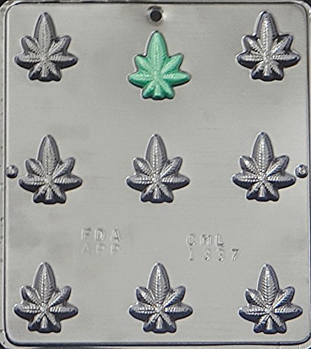 Marijuana Leaf Pot Leaf Bite Size Chocolate Candy Mold 1337