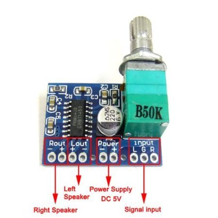 RioRand 10PCS Mini 5V Audio Ampli Digital Amplifier Board Support USB Powered Two Channel Stereo Amp 3W+3W N4