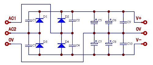 Electronics-Salon 2PCS Dual Polarity Power Supply PCB, For Audio AMP. N5