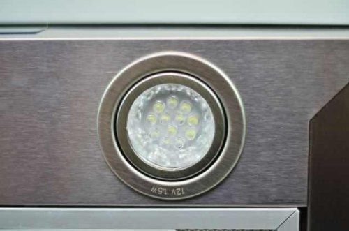30" Glass Island Mount Range Hood with 870 CFM Dishwasher Safe 6" Round Duct Vent Six Layer Grease Filters Electronic... N4