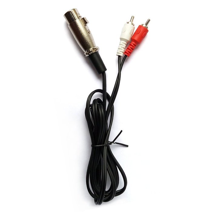 Yeworth&reg; 5ft/1.5m XLR Y Splitter Patch Cable, 1 XLR Female to 2 RCA Male Stereo Plug Adapter Cable N5
