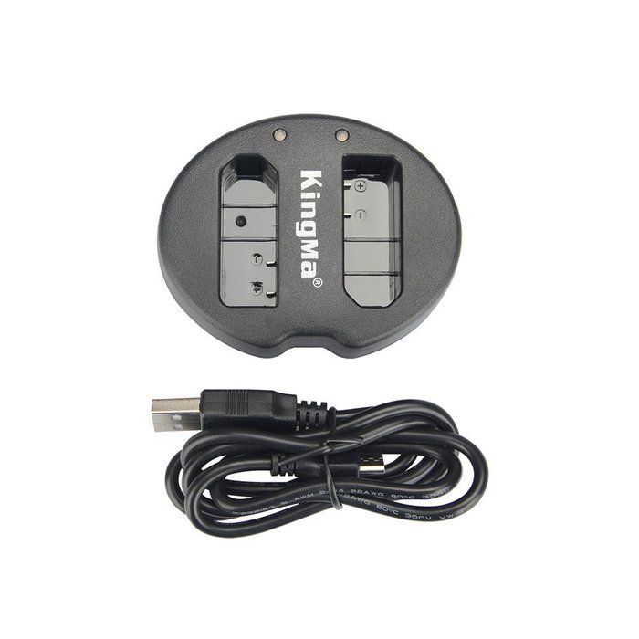 Andoer KingMa Dual 2-Channel ENEL14 Battery Charger for Nikon D3100 D3200 D5100 P7100 P7000 N21
