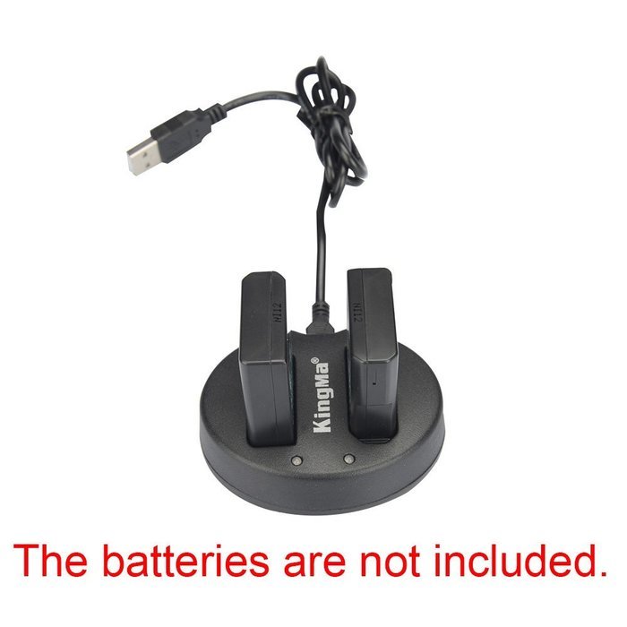 Andoer KingMa Dual 2-Channel ENEL14 Battery Charger for Nikon D3100 D3200 D5100 P7100 P7000 N23