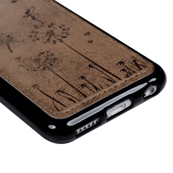 iPhone 6S Case,iPhone 6 Case (4.7") - Slim Fit Shock-Absorption Soft TPU Rubber Gel Bumper Vintage Embossed Dandelions... N49