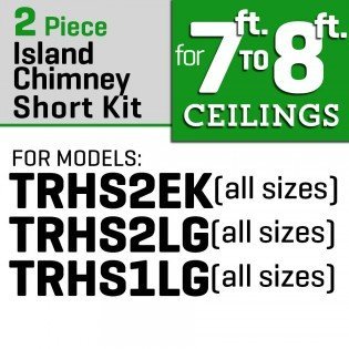 ZLINE 2-12 in. Short Chimney Pieces for 7 ft. to 8 ft. Ceilings N12