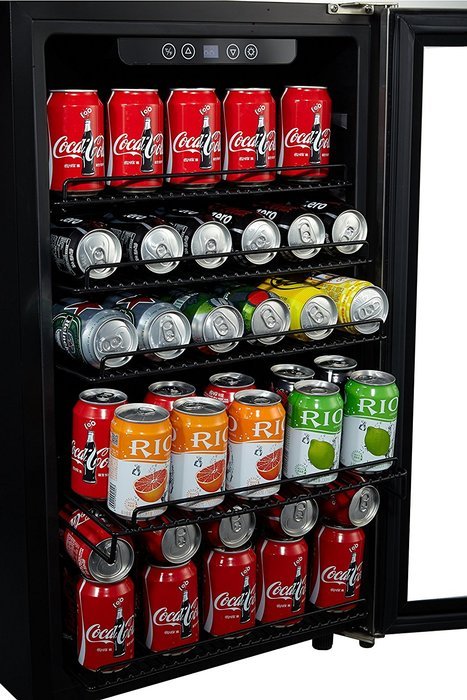 Kalamera 150-can Beverage Refrigerator Stainless Steel Touch Control N3