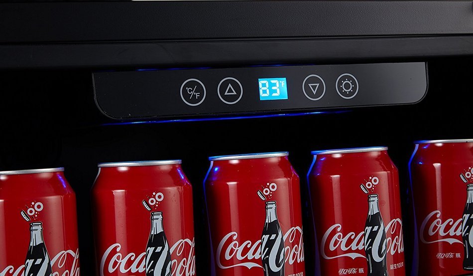 Kalamera 150-can Beverage Refrigerator Stainless Steel Touch Control N4