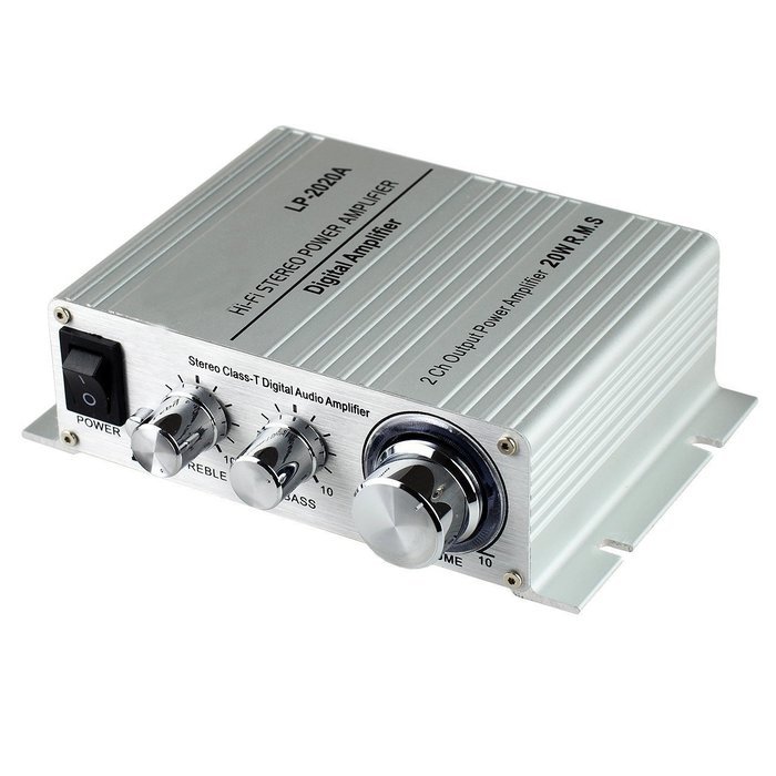 2Ch Digital Power Amplifier, Mowon Tripath Class T HIFI Steoro Audio Mini Amplifier 20x2W AMP with 3A Power Supply... N26