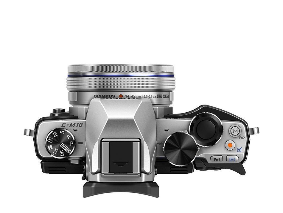 Olympus OM-D E-M10 with M.Zuiko ED 14-42mm 1:3.5-5.6 EZ Lens - Silver - International Version (No Warranty) N5