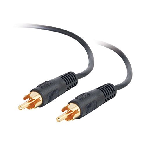 C2G/Cables To Go 03168 Value Series Mono RCA Audio Cable, Black (12 Feet/3.65 Meters)