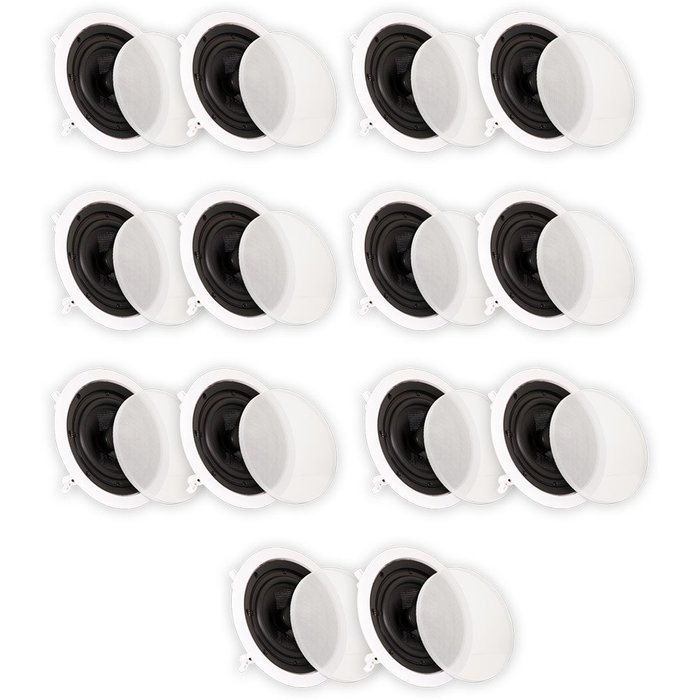 Theater Solutions TSS6C In Ceiling 6.5" Speakers Surround Sound Home Theater Deluxe 7 Pair Pack 7TSS6C