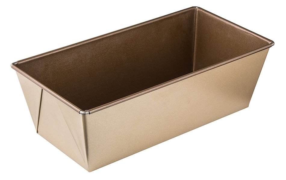 Zenker 7359 "Mojave Gold" Bread Baking Tin, Gold/Mahagony, 13.98 x 6.3 x 4.13"