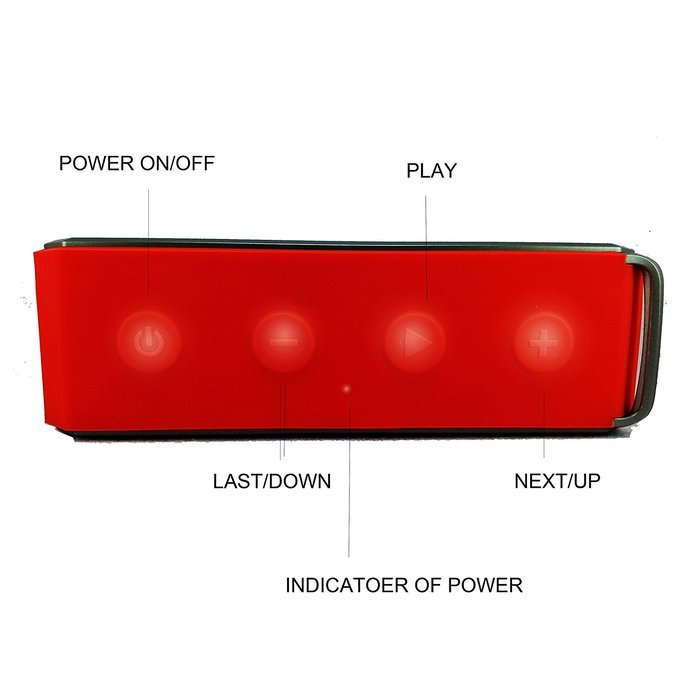 Playkey EBS-501 Silicone HiFI Shockproof outdoor bluetooth speaker for cell phone with NFC and out-put power bank... N5